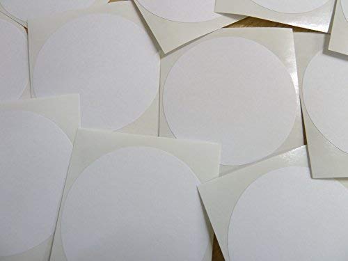 65mm (2.6") Round Circular Colour Code Stickers - Packs of 25 Large Coloured Circles, Sticky Labels - 32 Colours Available (White)