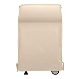SunPatio 2 Burner Grill Cover 32 Inch, Outdoor Heavy Duty Waterproof Small Barbecue Cover, UV and Fade Resistant, Fits Weber Char-Broil KitchenAid and More Grills with Collapsed Side Tables, Beige