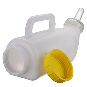 Arzja 2L Biberon per Vitello Pecora Mungitura Alimentazione Mano Impennata Tettarella Addensare Orizzontale Svezzamento