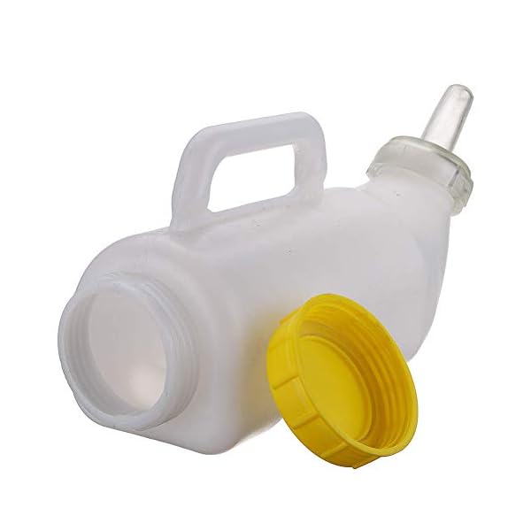 Arzja 2L Biberon per Vitello Pecora Mungitura Alimentazione Mano Impennata Tettarella Addensare Orizzontale Svezzamento