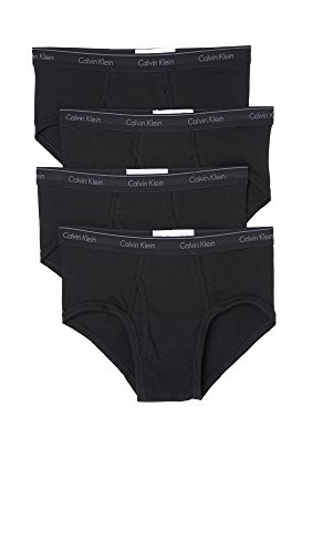 Calvin Klein Underwear Men's 4 Pack Cotton Classic Briefs, Black, Small