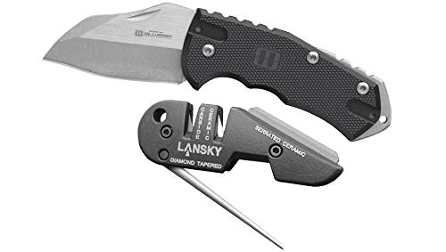 Lansky WRLDPAC World Legal Knife with Blademedic Sharpener Combo