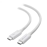 Certified Cable Matters 20 Gbps Thunderbolt 3 Cable (USB C Thunderbolt Cable) in White 6.6 Feet Supporting 100W Charging