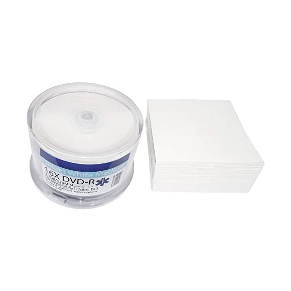MP-Pro Medical Bedruckbare DVD-R Rohlinge 4,7GB Inkjet Printable Weiß - 50er Cake-Box
