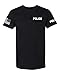 Promotion & Beyond Police Uniform Costume Halloween Unisex T-Shirt, M, Black