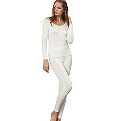 Liang Rou Women's Crewneck Long Johns Ultra Thin