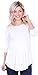 Popana Women’s Casual Short 3/4 Sleeve Tunic Tops for Leggings Loose Fit Shirt