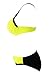 EVALESS Womens High Waisted Swimsuits Push Up Two Piece Bikini Candy Patch Padded Swimwear Yellow Medium 8 10