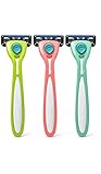 Preserve Shave 5 Five Blade Refillable Razor, Made from Recycled Materials, Assorted Colors