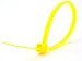 Secure 4 Inch Fluorescent Yellow 18 lb Miniature Nylon Cable Tie - 100 Pack
