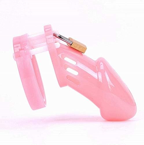 Friendly Toy - You Are The Light in My Heart with D-è-v-íÇes Clear Men Small Çh-à-s-tǐty Ç-á-g-ê Silicone Short L-ǒ-Ç-k M-ǎ-l-é Pink
