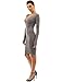 PattyBoutik Women's V Neck Long Sleeve Knit Dress