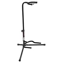 On Stage XCG4 Black Tripod Guitar Stand, Single Stand
