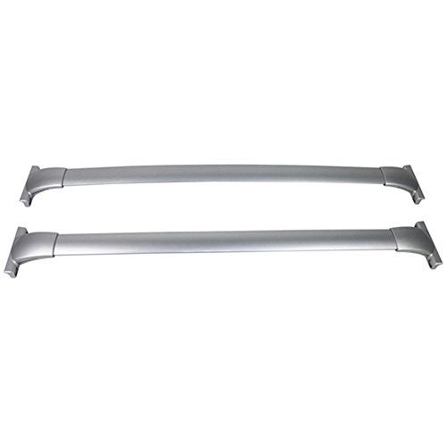 Roof Rack Compatible With 2013-2017 Nissan Pathfinder | Chrome Aluminum Top Cross Bar Rail Pair by IKON MOTORSPORTS | 2014 2015 2016