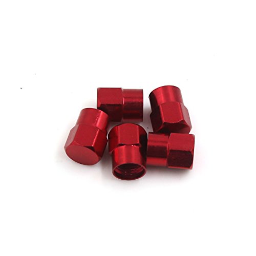 Click Here to See More Images uxcell 5Pcs Aluminum Alloy Motorcycle Wheel Tyre Tire Valve Stem Air Dust Cover Cap Red