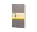 Moleskine Cahier Journal (Set of 3), Large, Squared, Pebble Grey, Soft Cover (5 x 8.25)