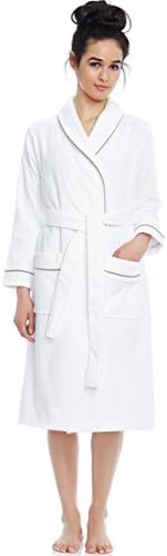 Be RelaxBathrobes for Women - Fashionable Bath Robe - Knee Length Terry Cloth Robe with Belt & Front PocketsOEKO-TEX STANDARD 100