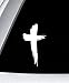Cross Handdrawn Jesus Christian - Vinyl Decal - Car Phone Helmet - Select Size