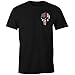 Thin Red Line Firefighter Patriotic Skull USA Flag Men's T Shirt (Black, L)