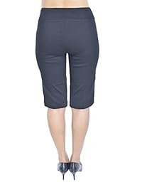 Bermudas de ajuste cómodo para dama, talla XS-5XL