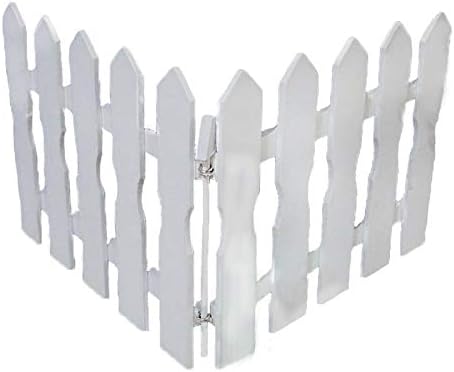 Honfill Free-Standing Wooden Fence Indoor Outdoor Protective Guard Length 47.2 Inches Wedding Party Decoration for Christmas Xmas Tree Home Garden Yard Office Decoration Baby Safety Gift Storage