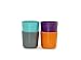 EKOBO Biobu 8 oz Bambino Cup Set in Gift Box, Lagoon/Mandarin/Prune/Smoke
