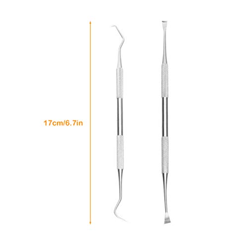 KENANLAN Hond Tand Scaler en Scraper Pet Tarter Remover met verschillende hoeken Dubbele Hoofd Rvs Tanden Reiniging… - Afbeelding 3