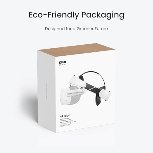 KIWI design H4 Boost Comfort Battery Head Strap Accessories for Meta/Oculus Quest 3/Quest 3s, Dual Fast Charge The VR Headset and Battery Strap in 2.5h, Halo Head Strap Reduce Facial Pressure