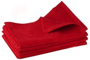 Towel Supercenter Fingertip Towels 11X18 100% Cotton Rally Towels Colors 24Pack 36Pack 60Pack 120Pack (RED, 24)