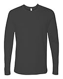 N8101 Next Level Men's Long-Sleeve Poly/Cotton Thermal -  Heavy Metal - Large
