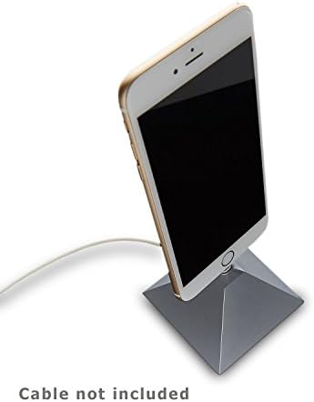 iPhone Docking Station / Cell Phone Charging mount / Nightstand / AirPod Case Charging Dock Holder With Heavy, Sturdy Base - Stylish Aluminum Charger Stand For Apple Lightning Devices - Space Grey