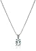 Amazon Collection Sterling Silver 8x6mm Oval Pendant Necklace, 18