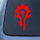 WORLD OF WARCRAFT HORDE PVP - WOW - 6" RED - Vinyl Decal Window Sticker