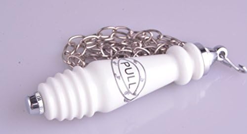Traditional Style Ceramic Chrome Chain Flush Pull for high level cistern toilet