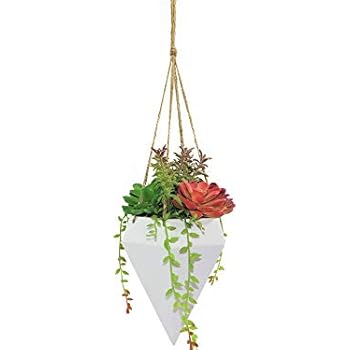 Linico Beautiful Lifelike Fake Succulent Plants in Pot Plant Hanger, Elegance Faux Succulent Hanging Planter for Decoration, Assorted Colorful Artificial Succulent Plants with String of Pearls,