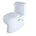 TOTO Carlyle II One-Piece Elongated 1.28 GPF Universal Height Skirted Toilet with CEFIONTECT, Cotton White
