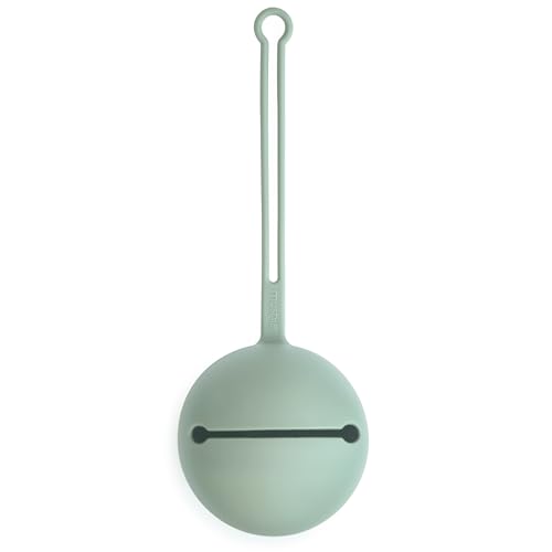 mushie Silicone Pacifier Holder Case (Cambridge Blue)