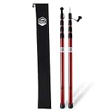 Ridge Outdoor Gear Adjustable Telescoping Tarp Tent Poles 2.75ft to 8ft XL Rod, Extending Portable Collapsible for Camper Awning Tarpaulin Camping (2 Poles - Red, 250.00)