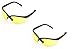 LEDwholesalers UV Protection Adjustable Safety Glasses with Yellow Tint, 7821 (2 Pack)