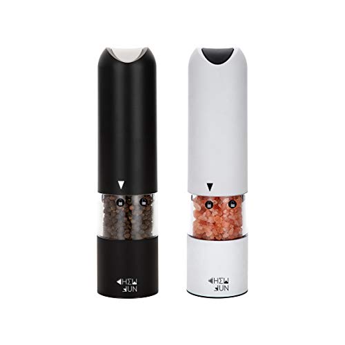 Premium Electric Salt and Pepper Grinder Set of 2Adjuatable Ceramic