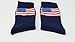 Trump America USA Flag Socks - Father's Day Gifts for Dad Grandfather Presents - Blue Terry