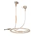 Earbud with microhone,Deep Bass in Ear Headphones Earphones Wired 3.5MM Headset for Apple iPhone iPad iPod Samsung and More (Gold)
