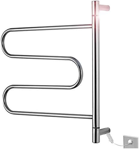 タオルウォーマー 加熱タオルラックのエネルギー効率の高い電気プラグ 2バー壁掛けタオルウォーマーとバスルームホーム用の乾燥ラック