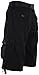 Mens Premium Cargo Shorts with Belt (8 Pockets 32-44 Size) (36, Black)