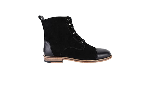 Amazon.com: Bota de vestir de cuero y ante de Berlín para hombre, Negro, 14  : Ropa, Zapatos y Joyería