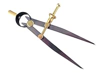 Toolmaker's &ldquo;Yankee&rdquo; Quick-Spring Nut, Rapid Adjust, Spring Dividers Calipers Compass, 0-4.25&rdquo; / 108 mm Range, Brass Fulcrum and Fine Adjustment Mechanism, Flat Leg, C7-4