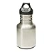Douper Single Wall Stainless Steel Water Bottle Jar Eco-Friendly Wide Mouth 12floz Capacity Brushed Metal Silver