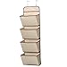 IPOW Tightknit Oxford Fabric 4 Pockets Over The Door Organizer Sturdy Durable Haning Storage for Toys,Food,Bottles,Towels,Hair Drier,Shampoo,Cosmetics,Stationary,Magzines,Purse,etc.