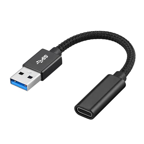 innov8 USB C Female to USB 3.0 A Male Adapter Extension Cable | 5Gbps Gen1 3.1 Type C to USB A Data Charging Connector - 0.1m