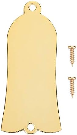 Vbestlife Guitar Truss Rod Cover 2 Holes Metal Truss Rod Cover with Screws Guitar Bass Replacement, Fits Gibson Les Paul LP SG Guitar Parts (Gold)